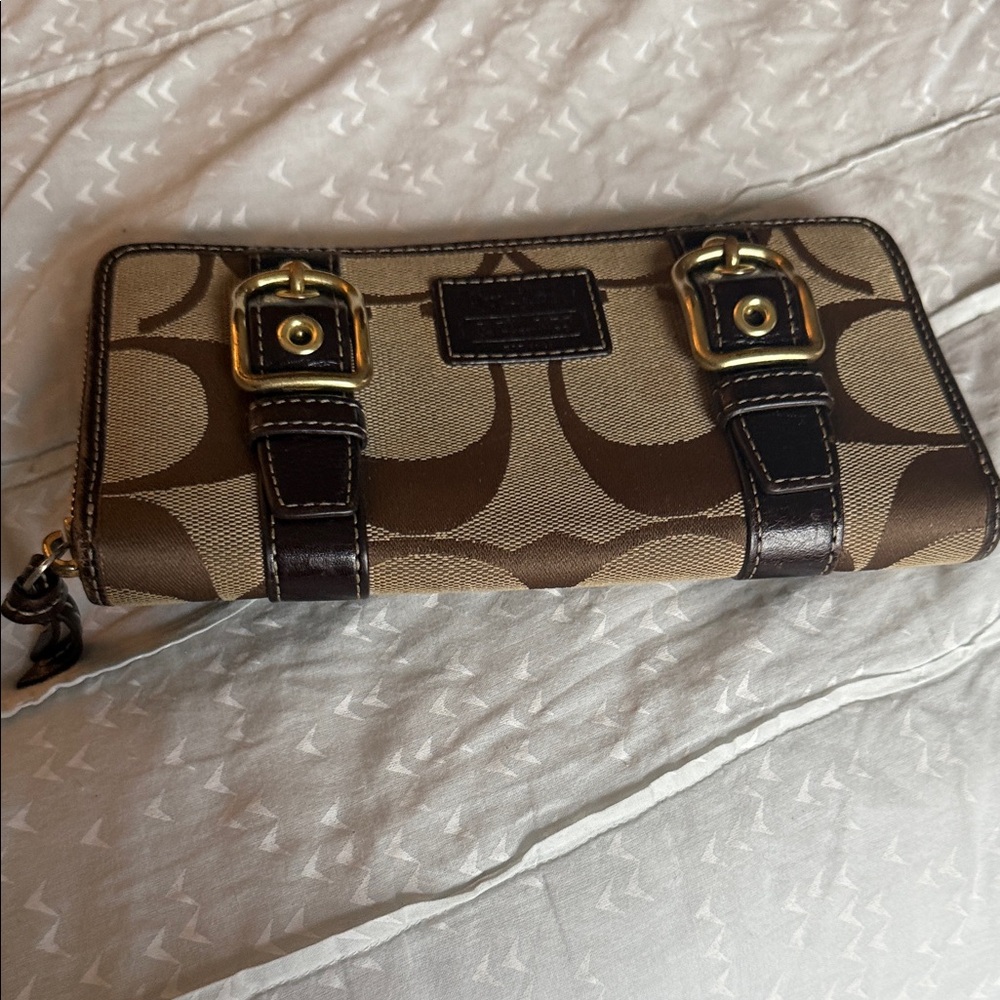 Coach Brown and Tan Wallet
